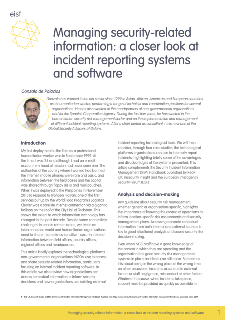 Image for Managing security-related information: a closer look at incident reporting systems and software