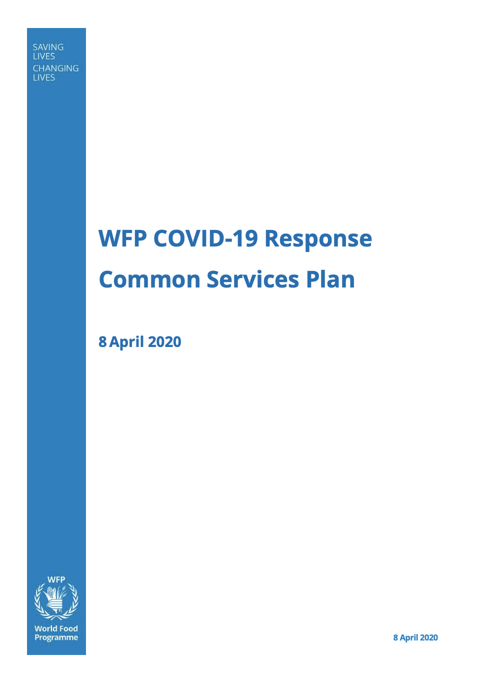 WFP COVID-19 Common Services Plan