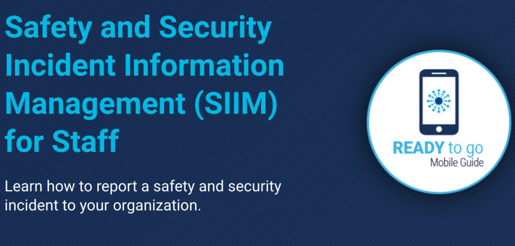 Image for Safety and Security Incident Information Management (SIIM) for Staff