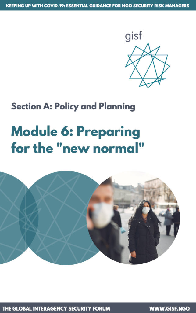 Image for Keeping up with COVID-19: essential guidance for NGO security risk managers – Module A6: Preparing for the new normal