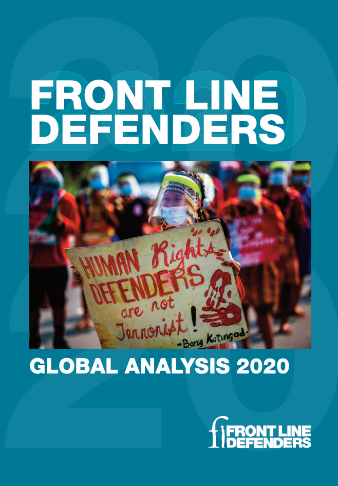 Image for Front Line Defenders: Global Analysis 2020