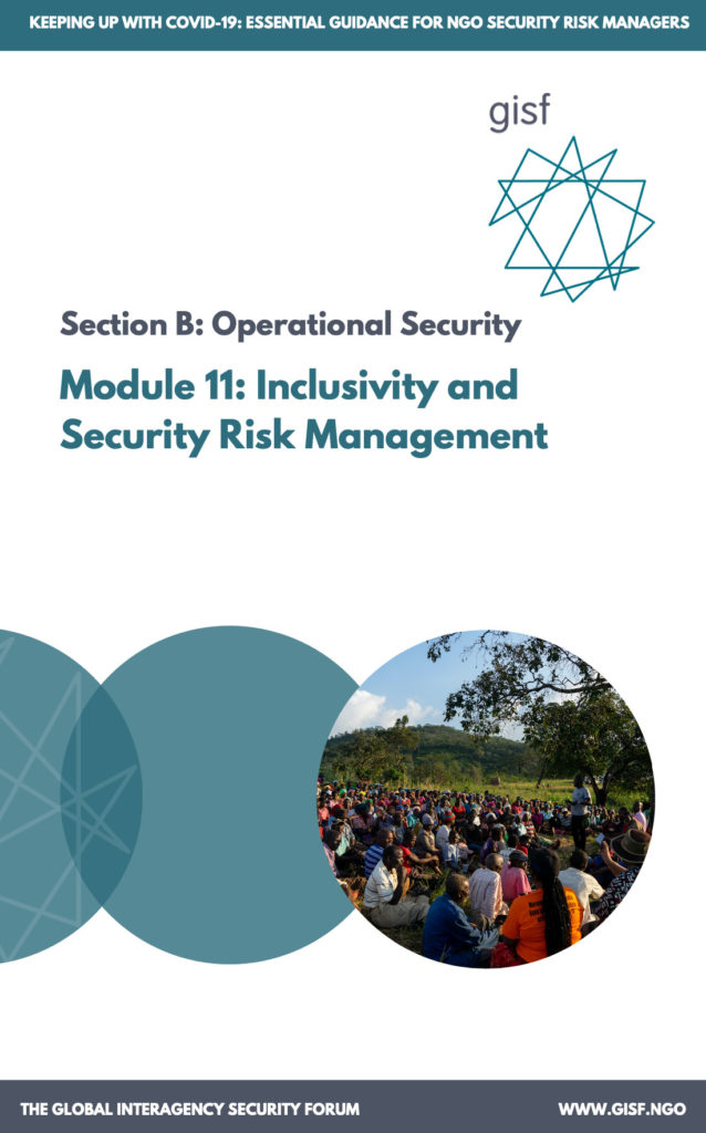 Image for Keeping up with COVID-19: essential guidance for NGO security risk managers – Module B11: Inclusivity and Security Risk Management