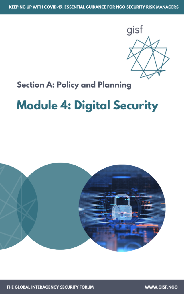 Image for Keeping up with COVID-19: essential guidance for NGO security risk managers – Module A4: Digital Security